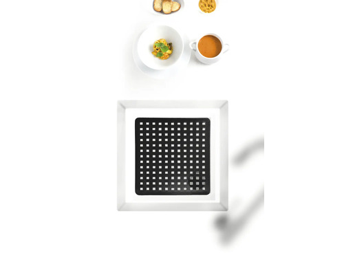 Keukenwasmat Quadro zwart 29x31,5 cm
