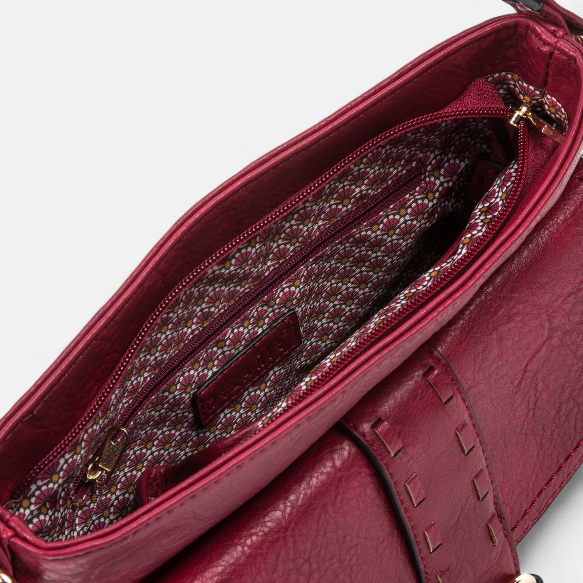 Sac bandoulière bordeaux