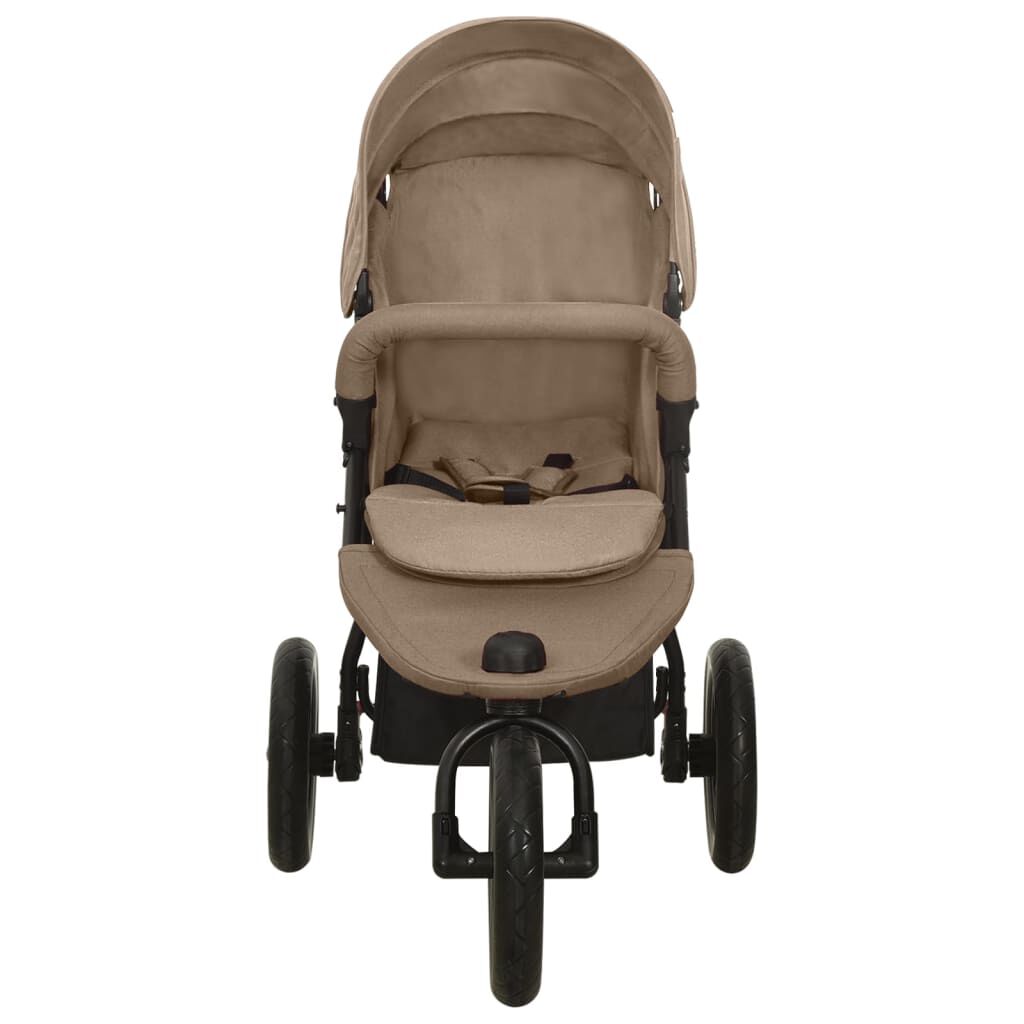 vidaXL Kinderwagen, Taupe, Staal