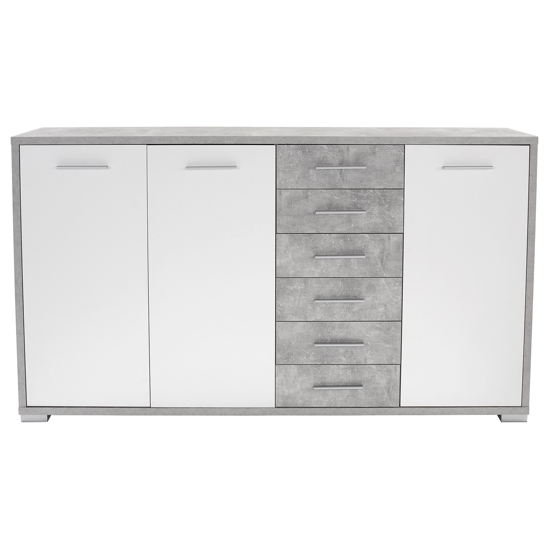 Kommode - Betonoptik-perlweiß - 190 cm