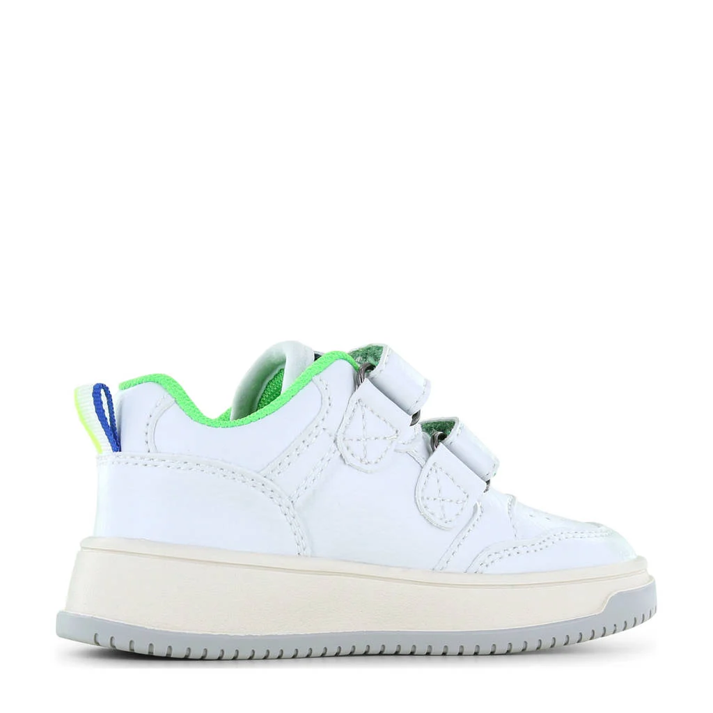 Shoesme leren sneakers wit/groen