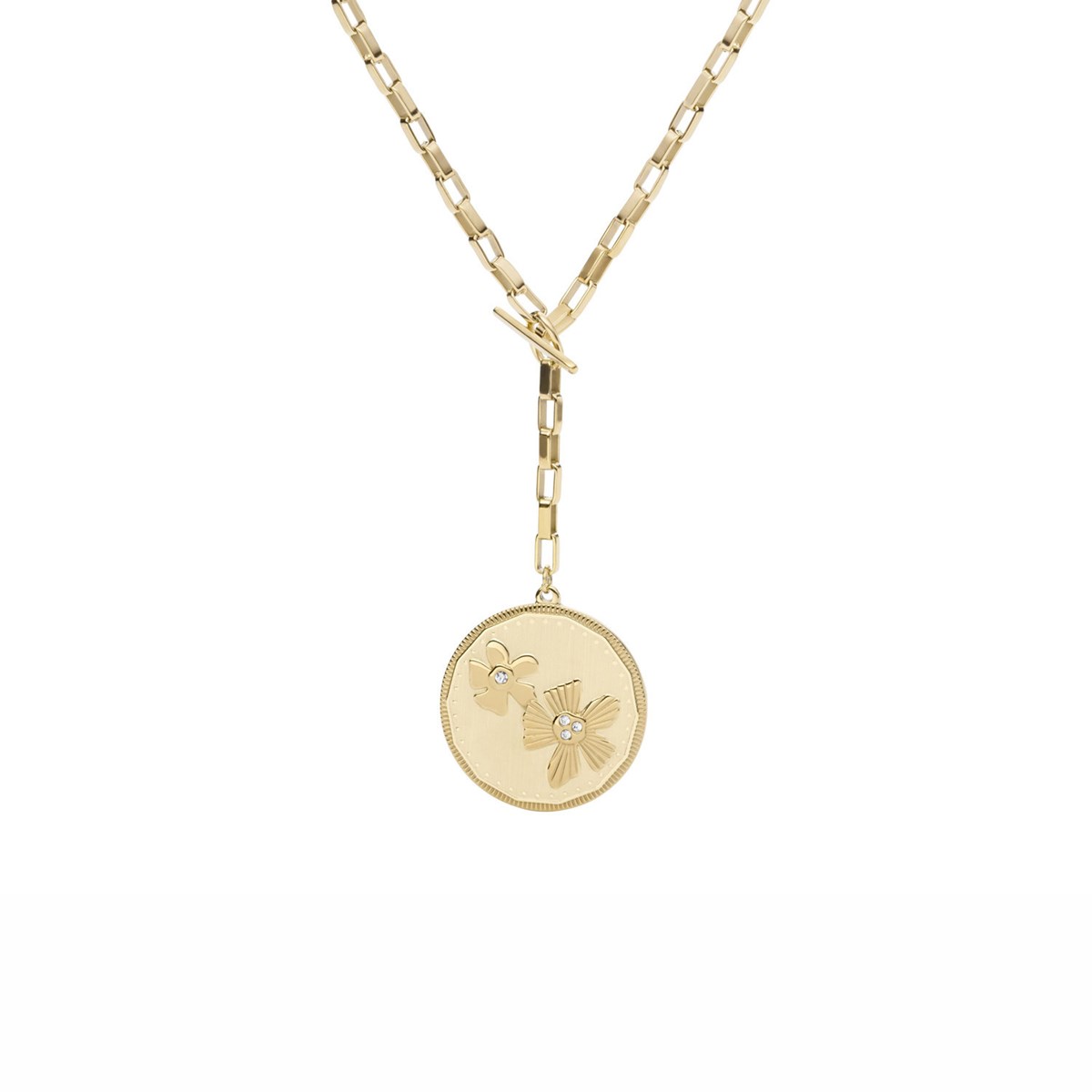 Sautoir Fossil vintage Flower