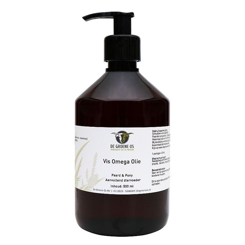 Groene Os Vis Omega Olie Paard 500 ml | 13476.1