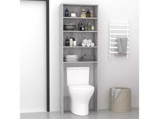 Meuble pour machine à laver Sonoma gris 64x24x190 cm