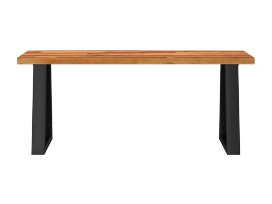 Banc avec bord vivant 110 cm bois d'acacia massif