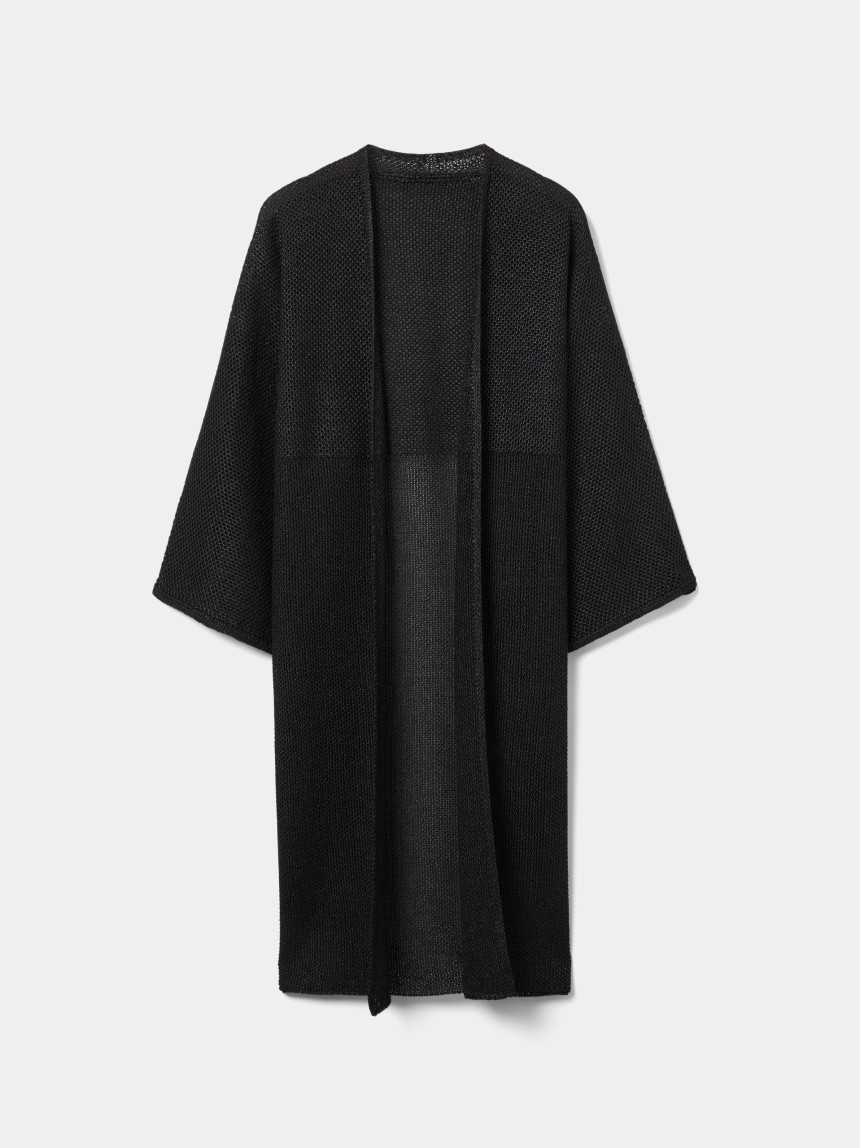 Casaco de malha em estilo kimono