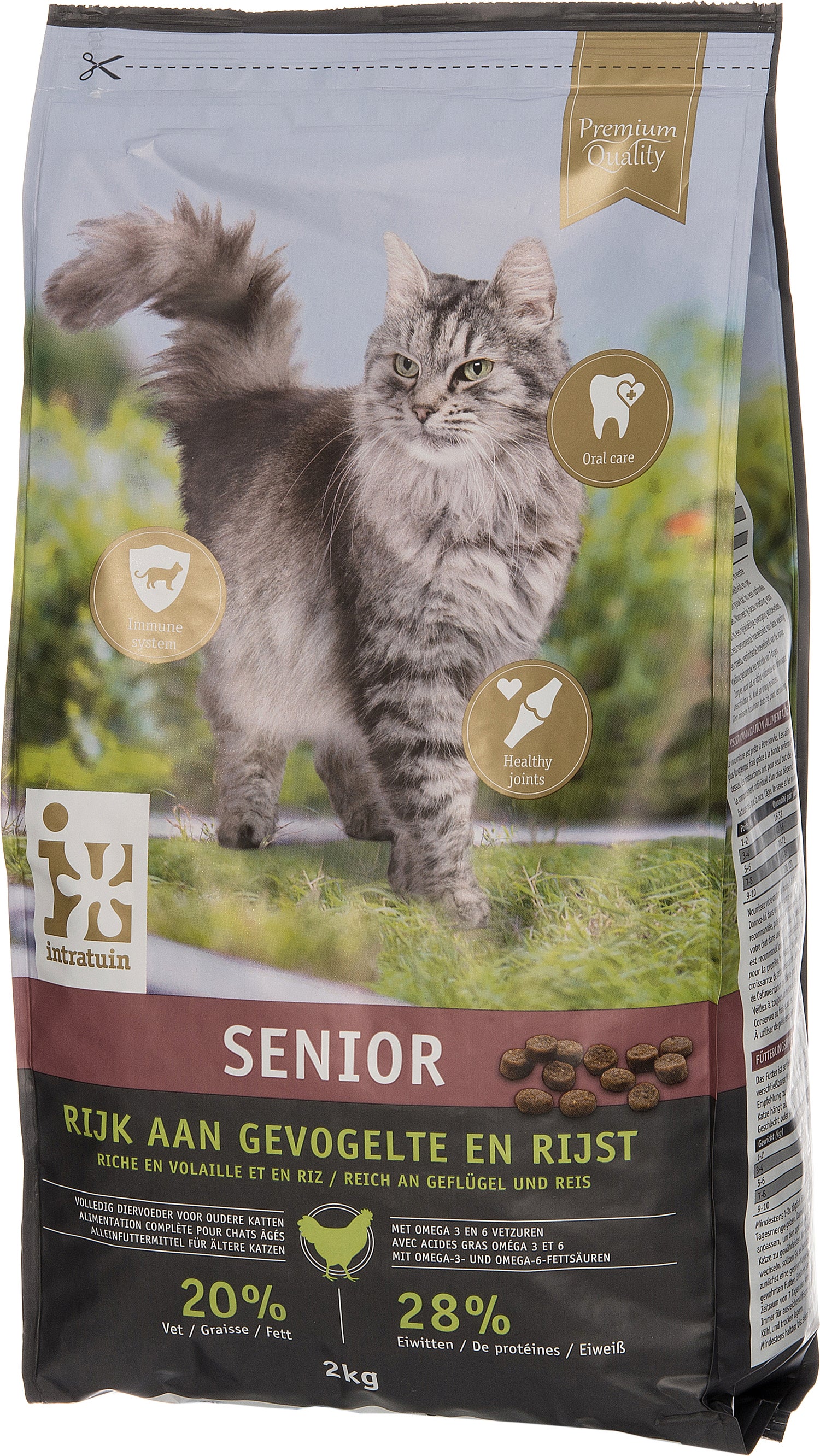Intratuin Premium kattenvoer senior 2 kg