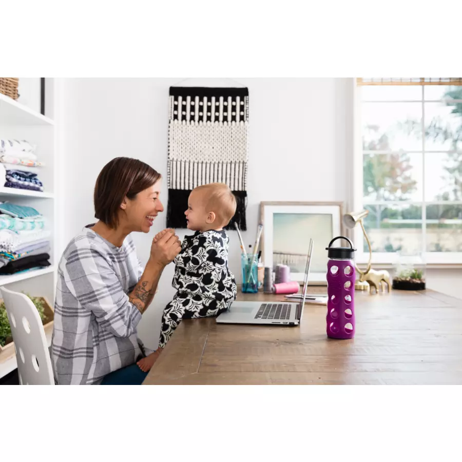 lifefactory Trinkflasche Classic Cap plum 475ml