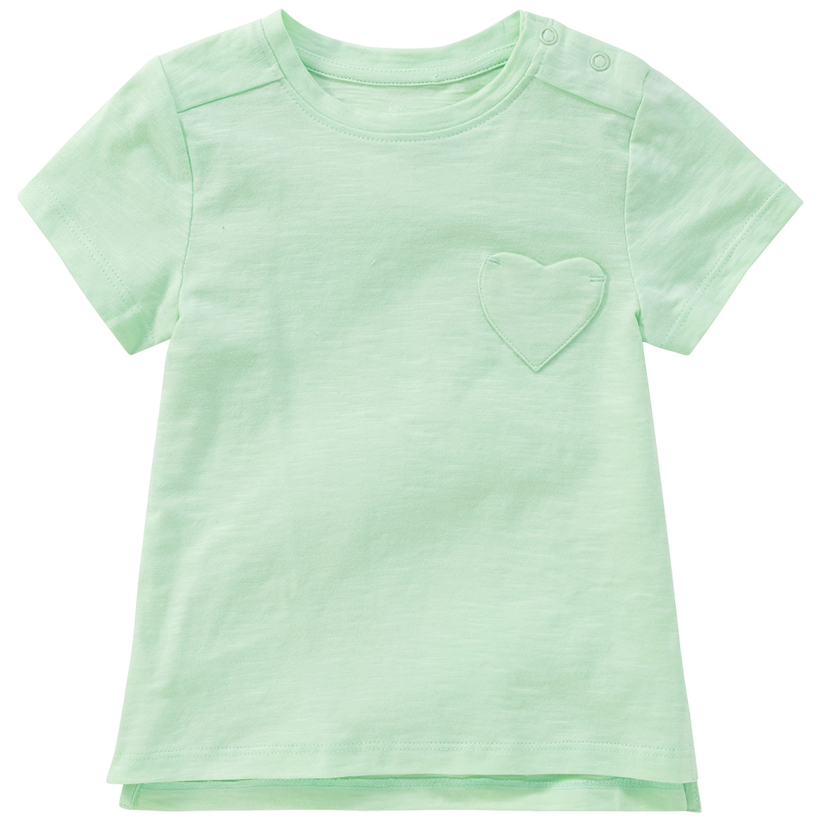 Topomini Baby T-Shirt mit Herz-Tasche hellgrün