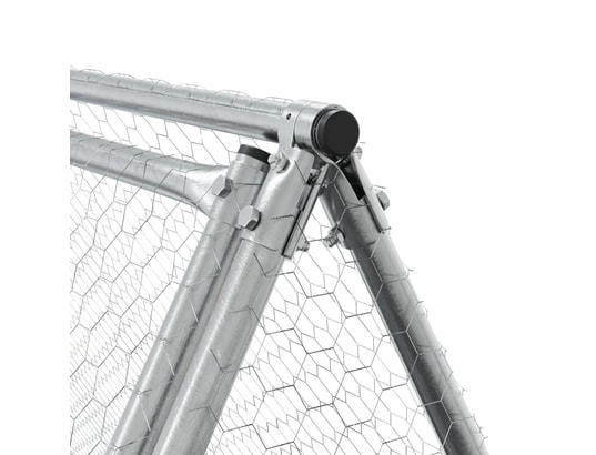 VIDAXL - Cage à lapin argenté 200x105x91 cm acier galvanisé