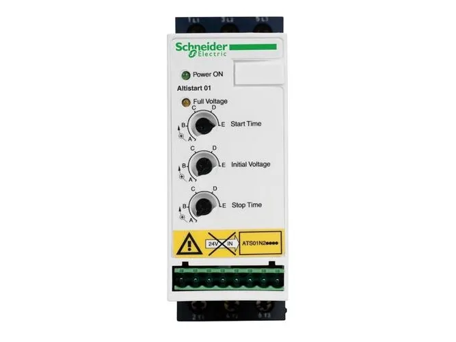 SCHNEIDER ELECTRIC Softstarter 9A, 3 faset regulering380-415V, 4kWMed indbygget bypass