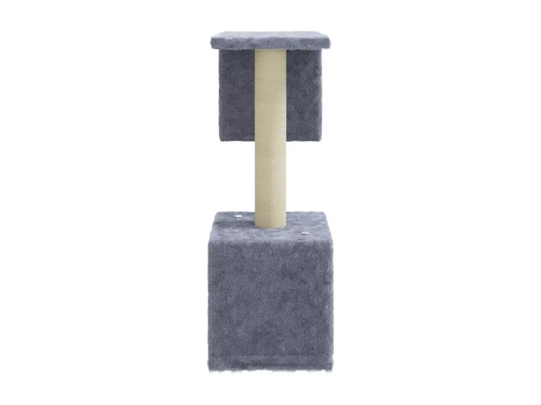 Arbre à chat avec griffoirs en sisal Gris clair 60 cm