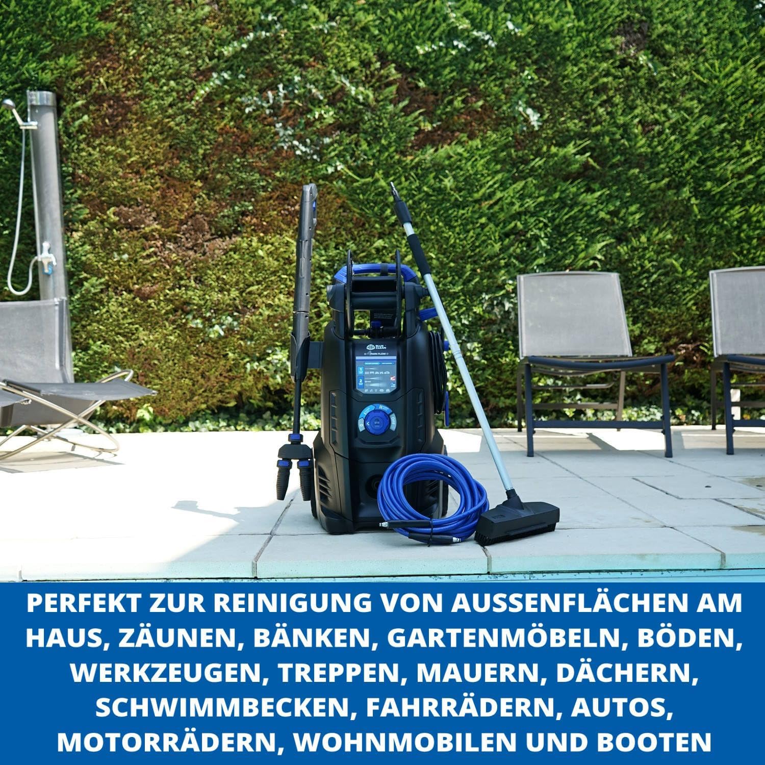 AR Blue Clean Hochdruckreiniger e-4 TWINFLOW D mit Dualtech System et Power Brush (2500 W, 150 bar, 810 l/h)