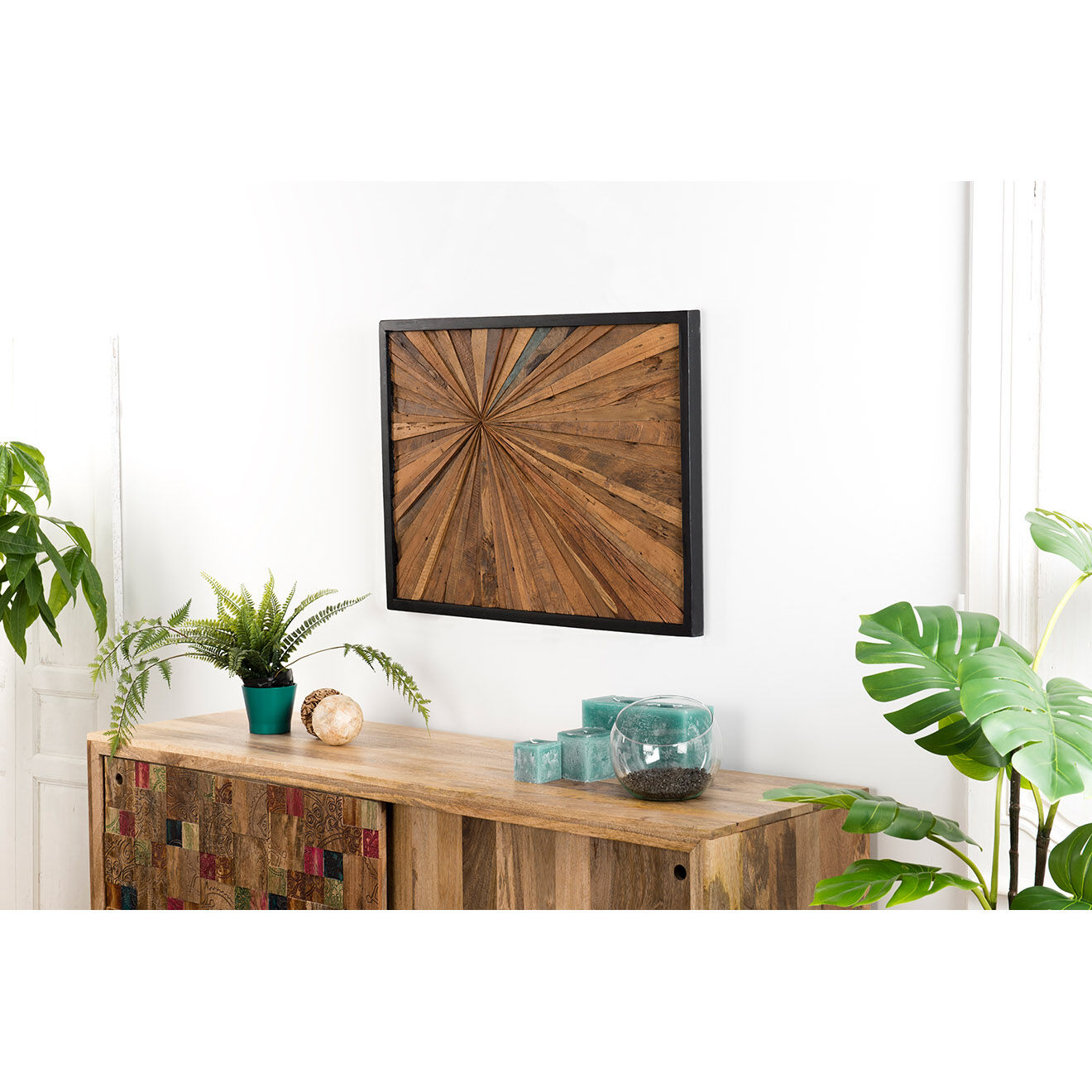 Macabane Décoration murale Suzy bois - 80x60x3 cm