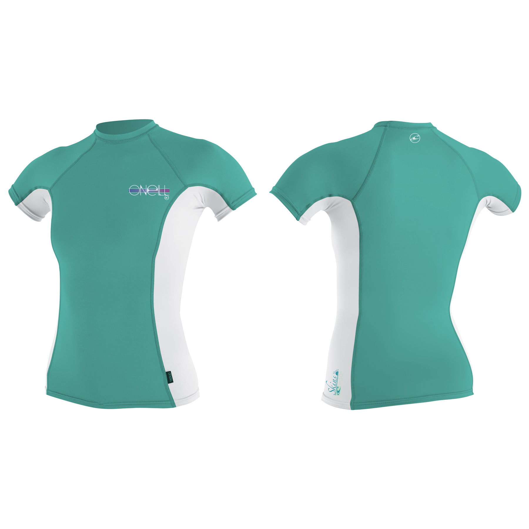 O'Neill UV Protection WMS Skins S/S Crew Ltaqua/wht
