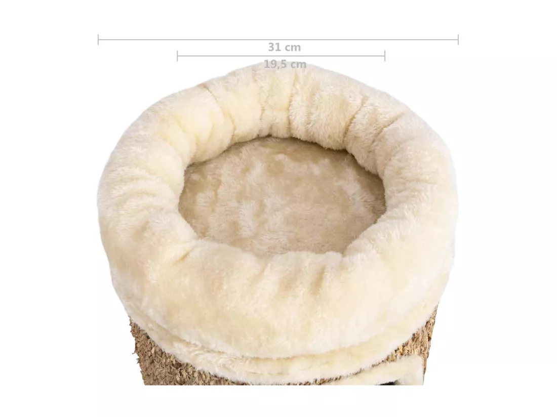 Maison pour chat avec coussin de luxe 33 cm Herbiers marins