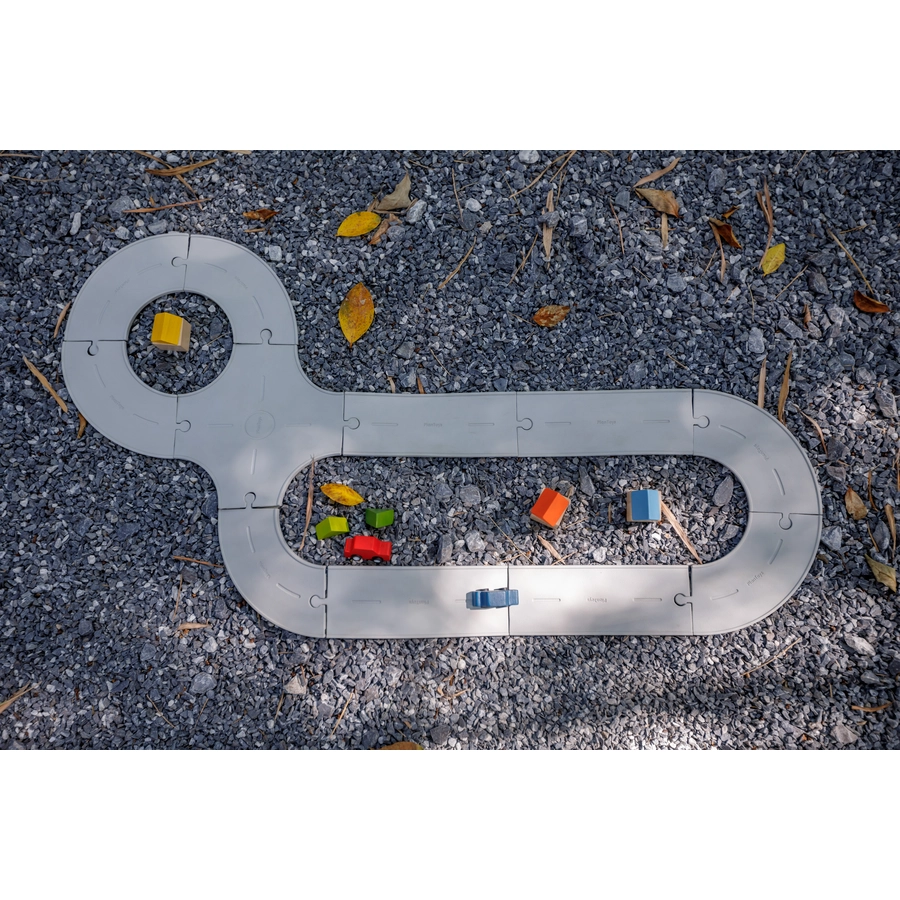 PlanToys Straßen und Schienen Set groß
