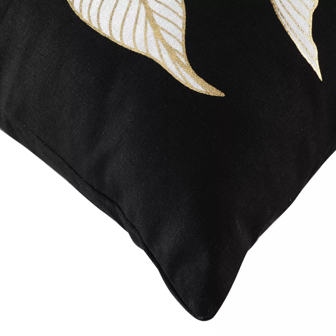 Coussin carré coton (45 x 45 cm) Jill Noir
