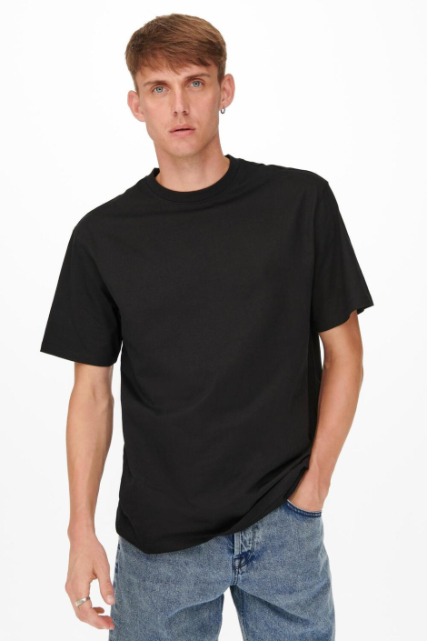 Only & Sons zwarte heren t-shirt
