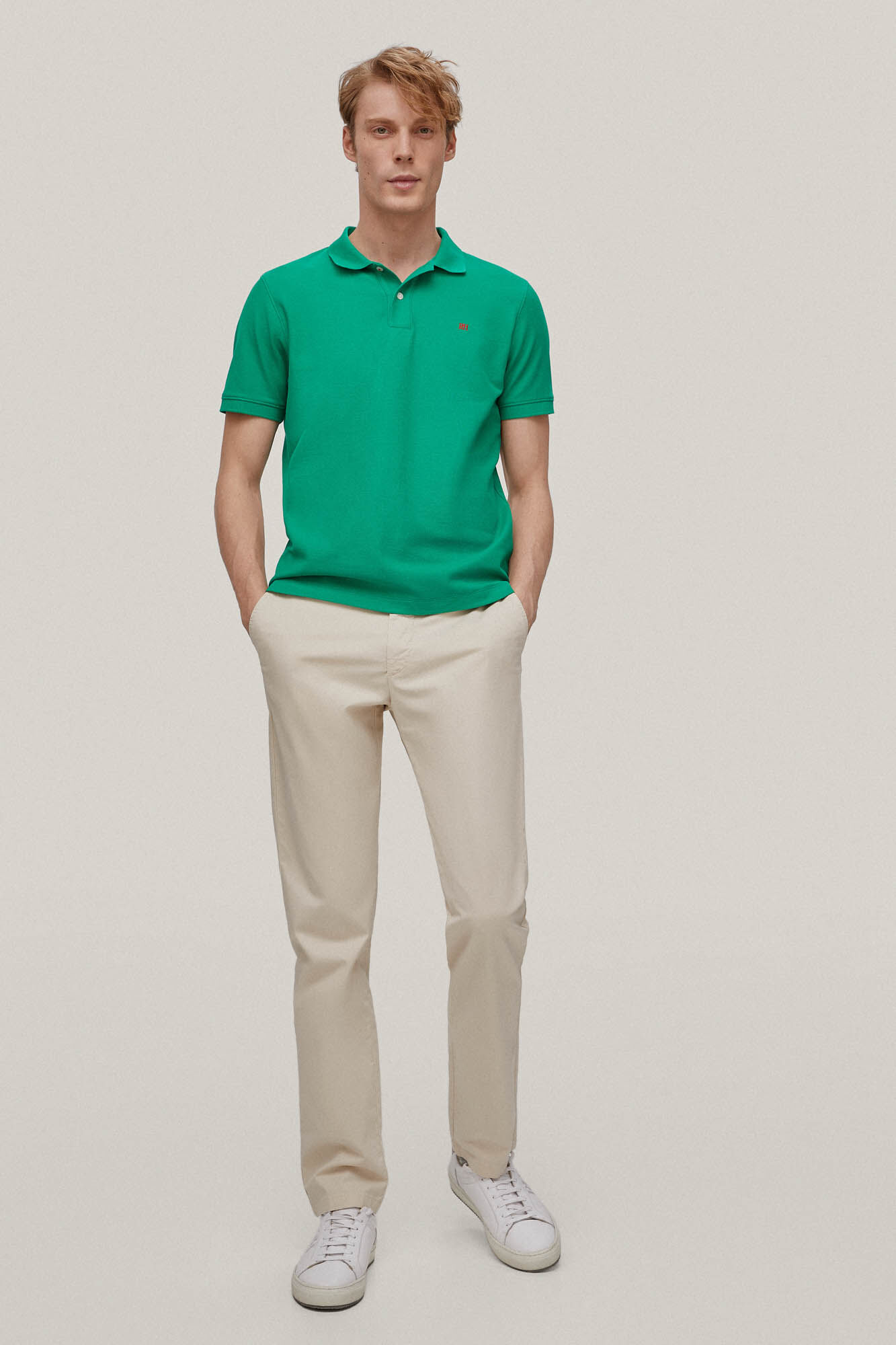 Camisa polo com logotipo - Verde