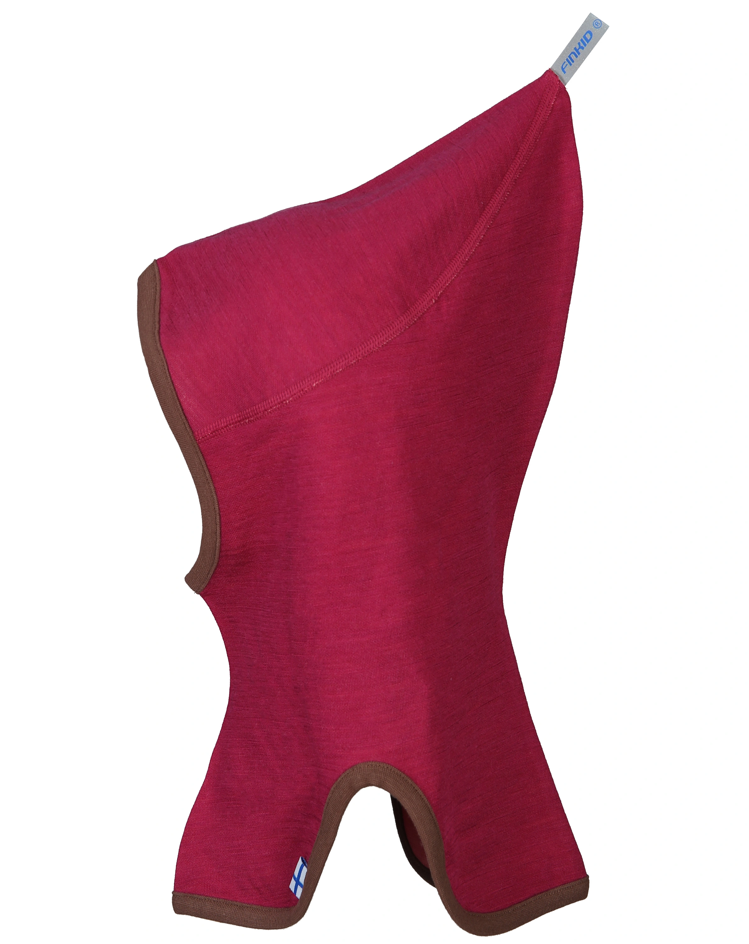 Schlupfmütze LUOLA mit Wolle in beet red/cocoa