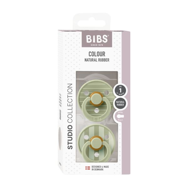 BiBs Studio Pin Fopspeen - 0-6 Mnd - 2 Stuks - Ivory Vanilla Mix