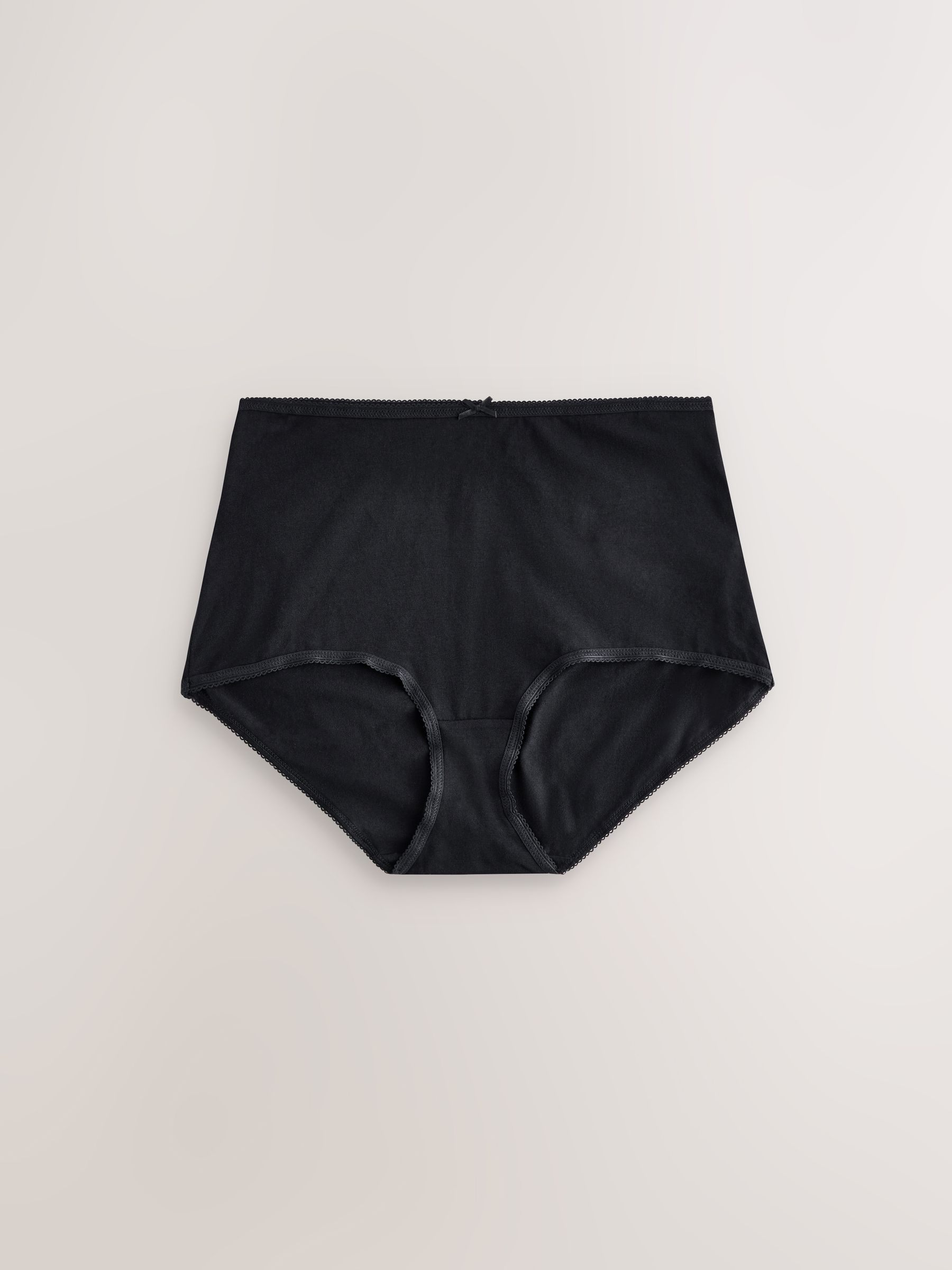 Zwart - Set van 5 slips met hoog katoengehalte