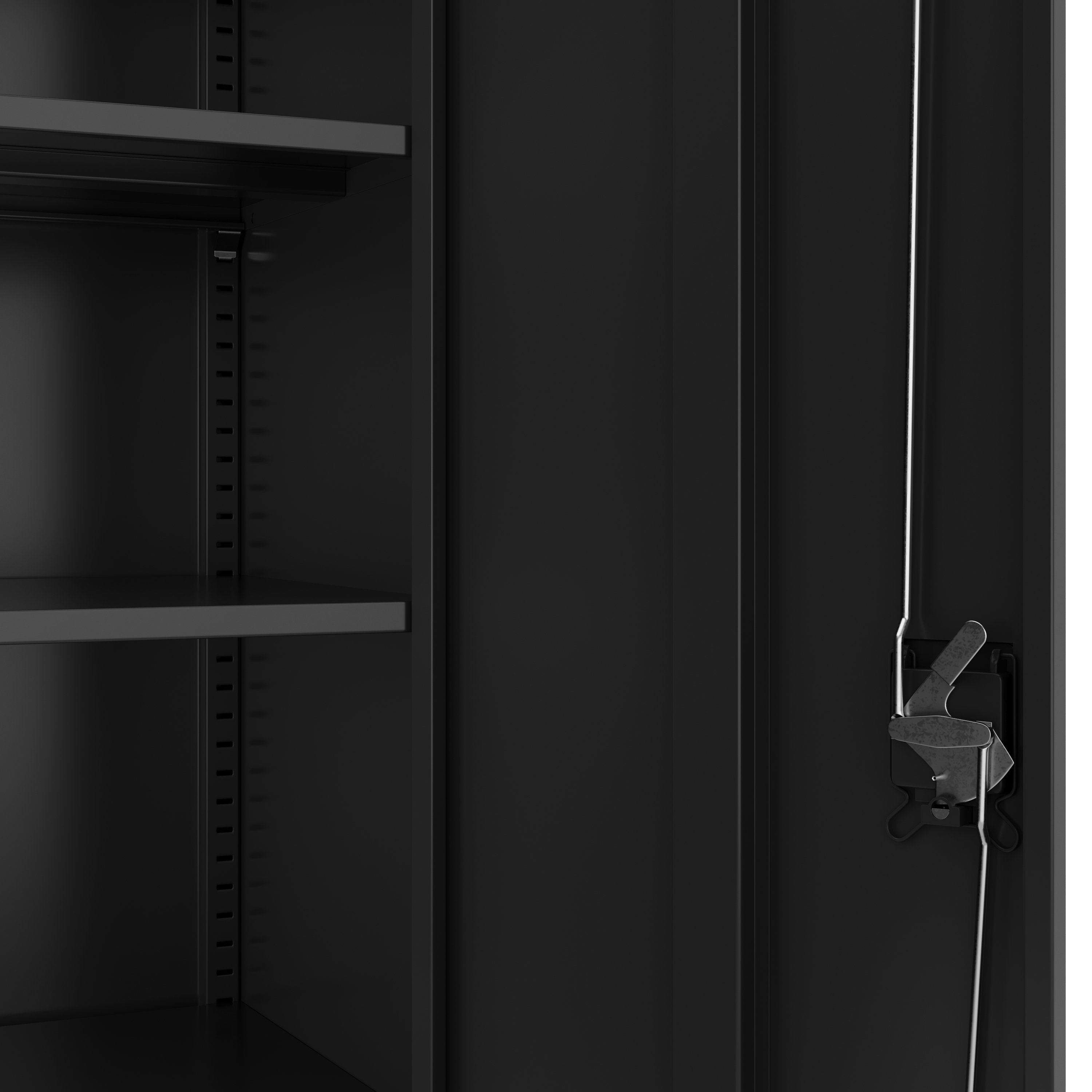 Aktenschrank mit 4 Böden 90 x 140 cm schwarz