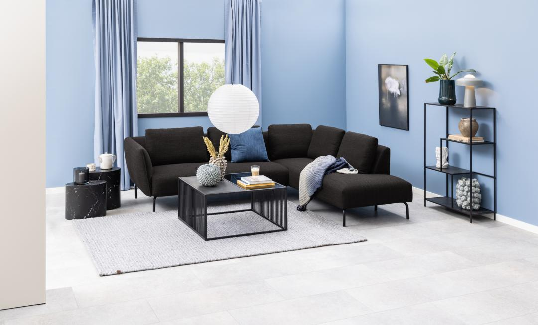 Gubbio Salontafel - 48 x 33 cm - zwart - Set van twee