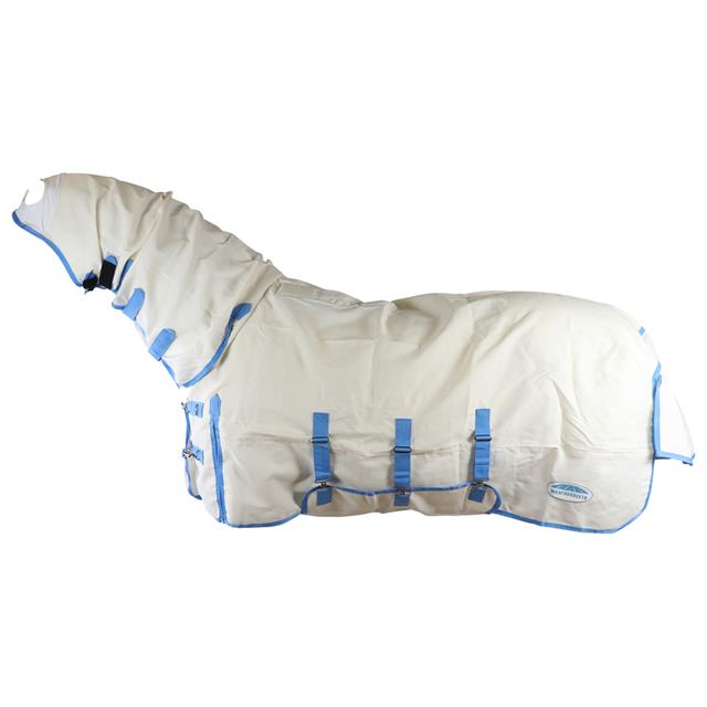 Eczeemdeken WeatherBeeta ComFiTec Sweet Itch Combo Full Neck Wit-blauw