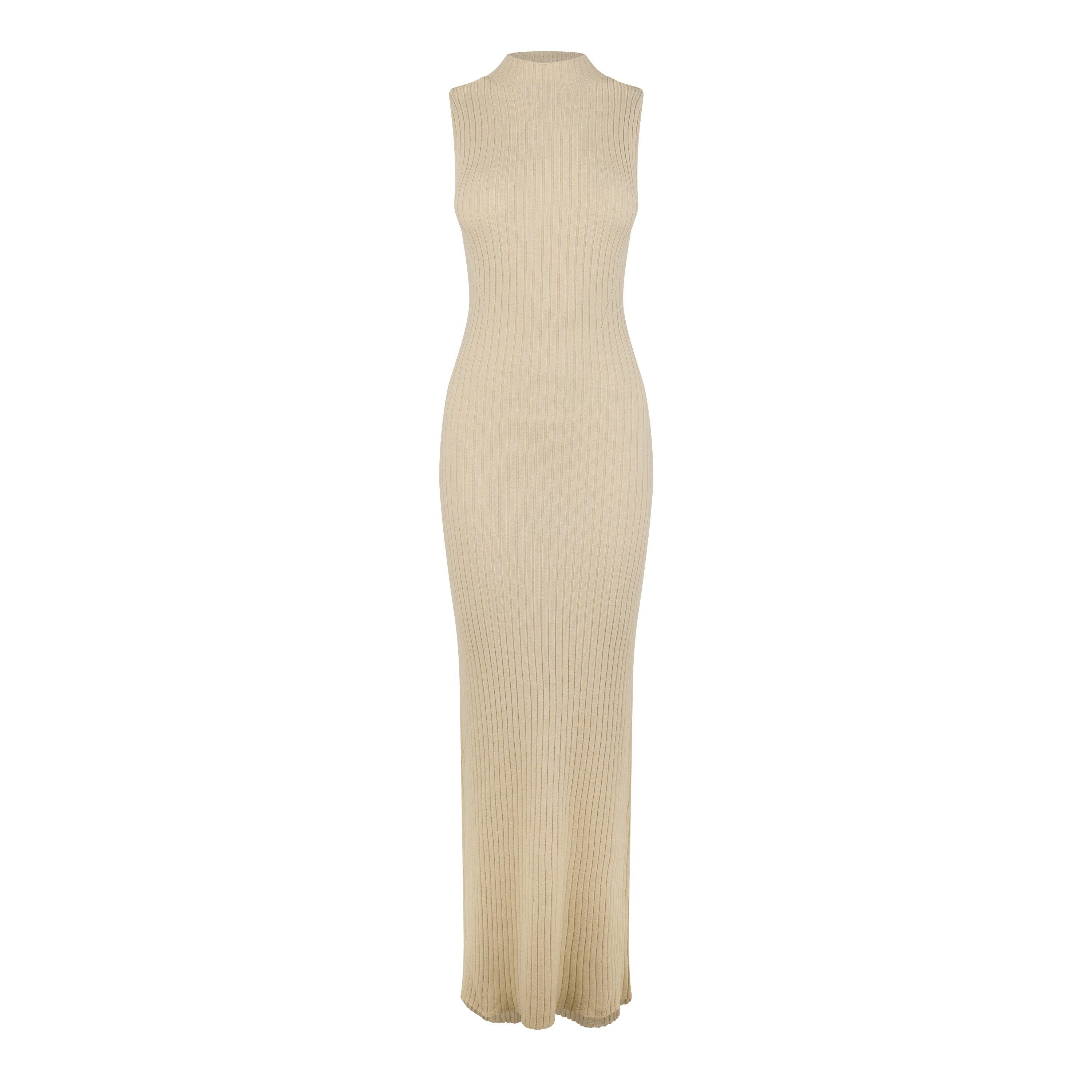 Jack Wills JW High Neck Ribbed Maxi Dress
