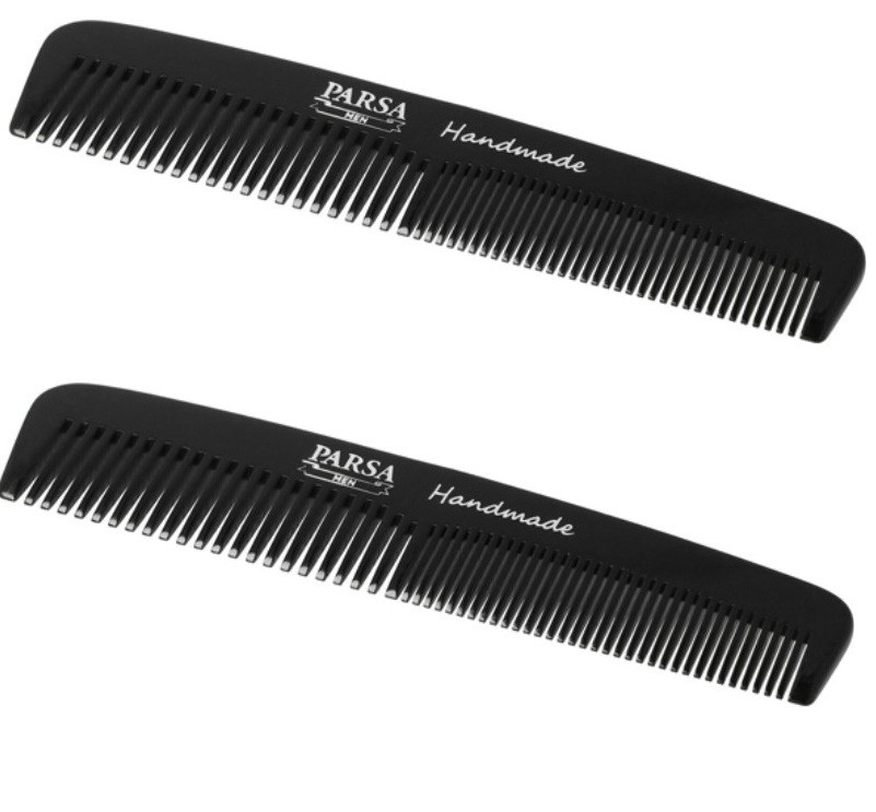Parsa - 2 xBeauty Men Styling Comb Black - Kam