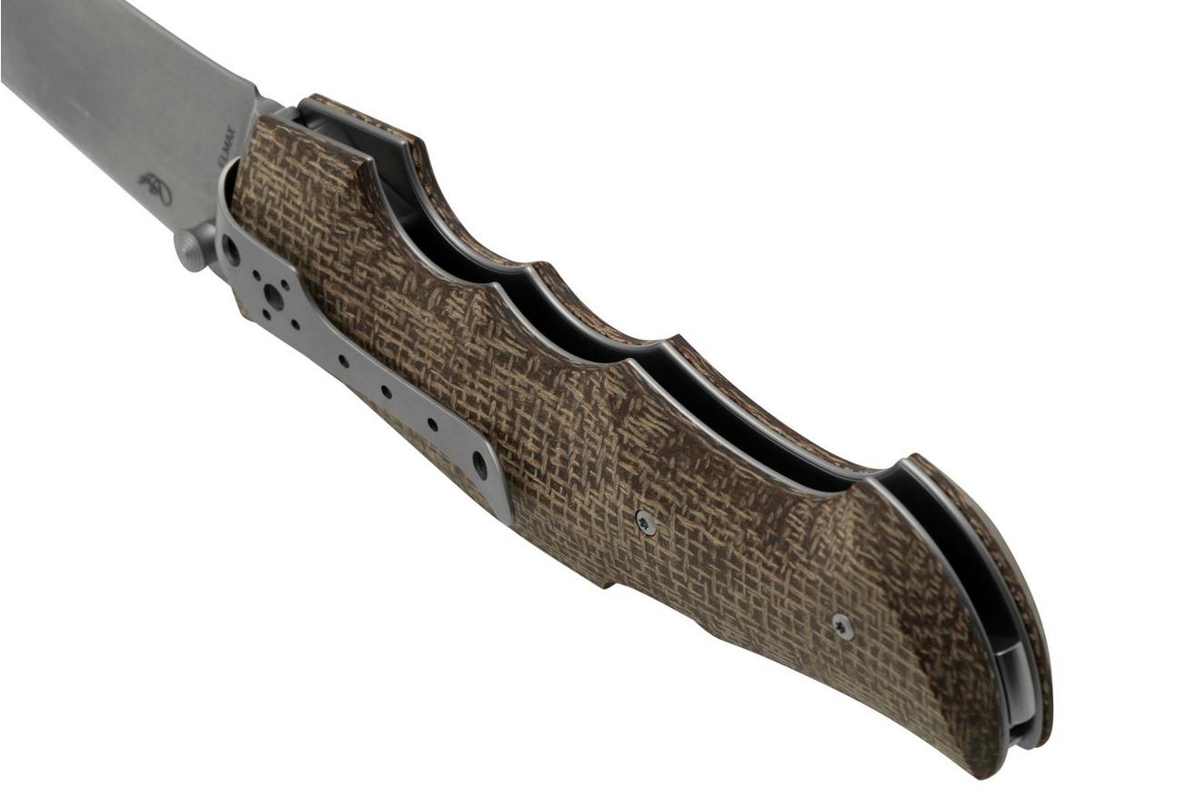 Viper Rhino 1, V5903IM, Stonewash Elmax, Brown Burlap Micarta zakmes, Fabrizio Silvestrelli design