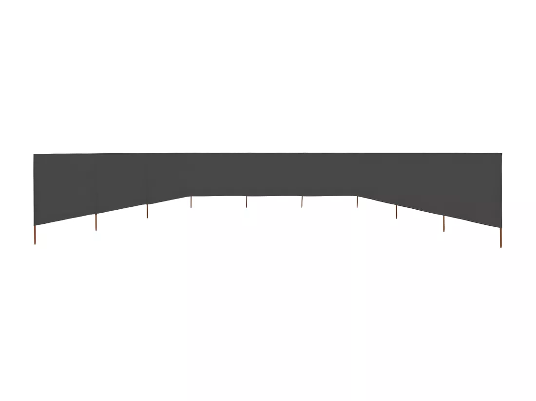 Paravent 9 panneaux Tissu 1200 x 80 cm Anthracite