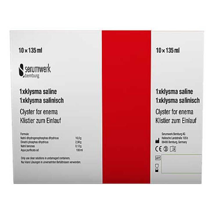 Klysma 1 x salinisch, 10X135 ml
