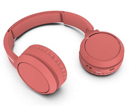 Philips Audio - On-ear Wireless Headphones - Red