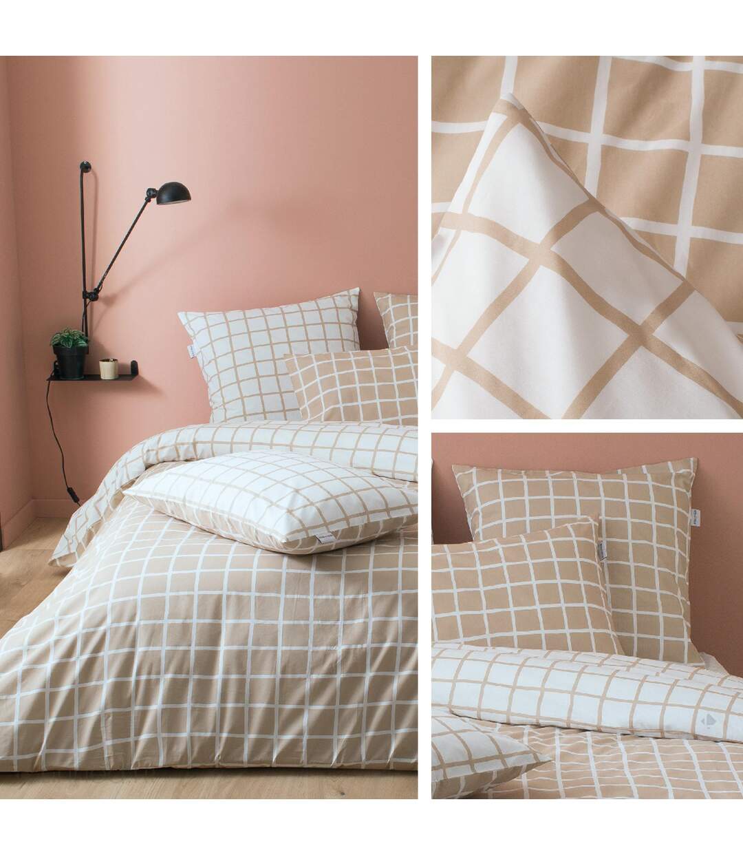 Housse de couette 260x240 cm percale coton DDM MAX Gris