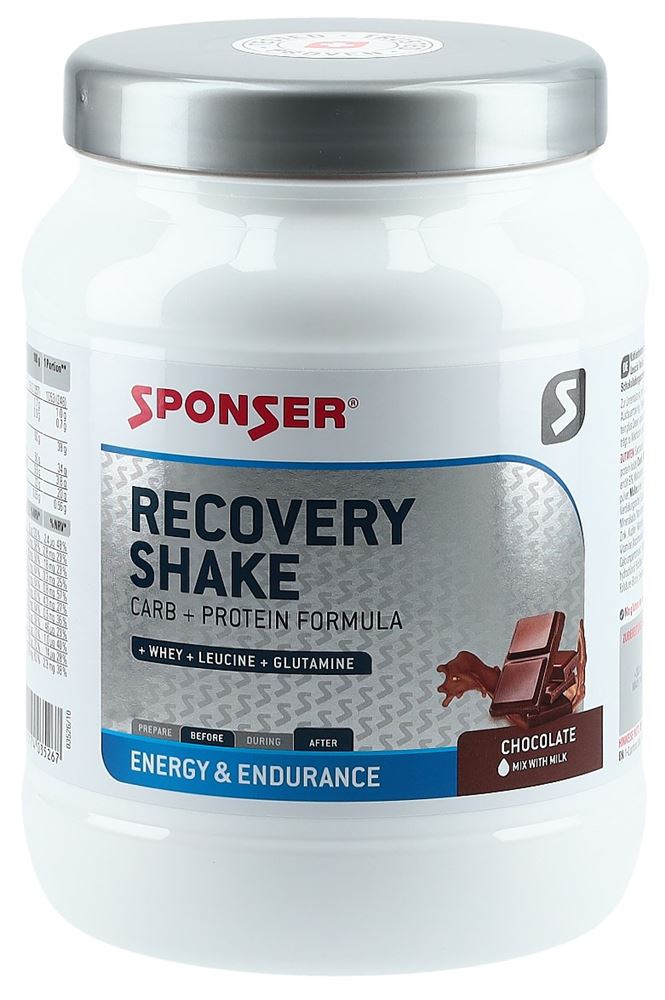 SPONSER Recovery Shake<br>900 g, Dose, Pulver, Chocolate