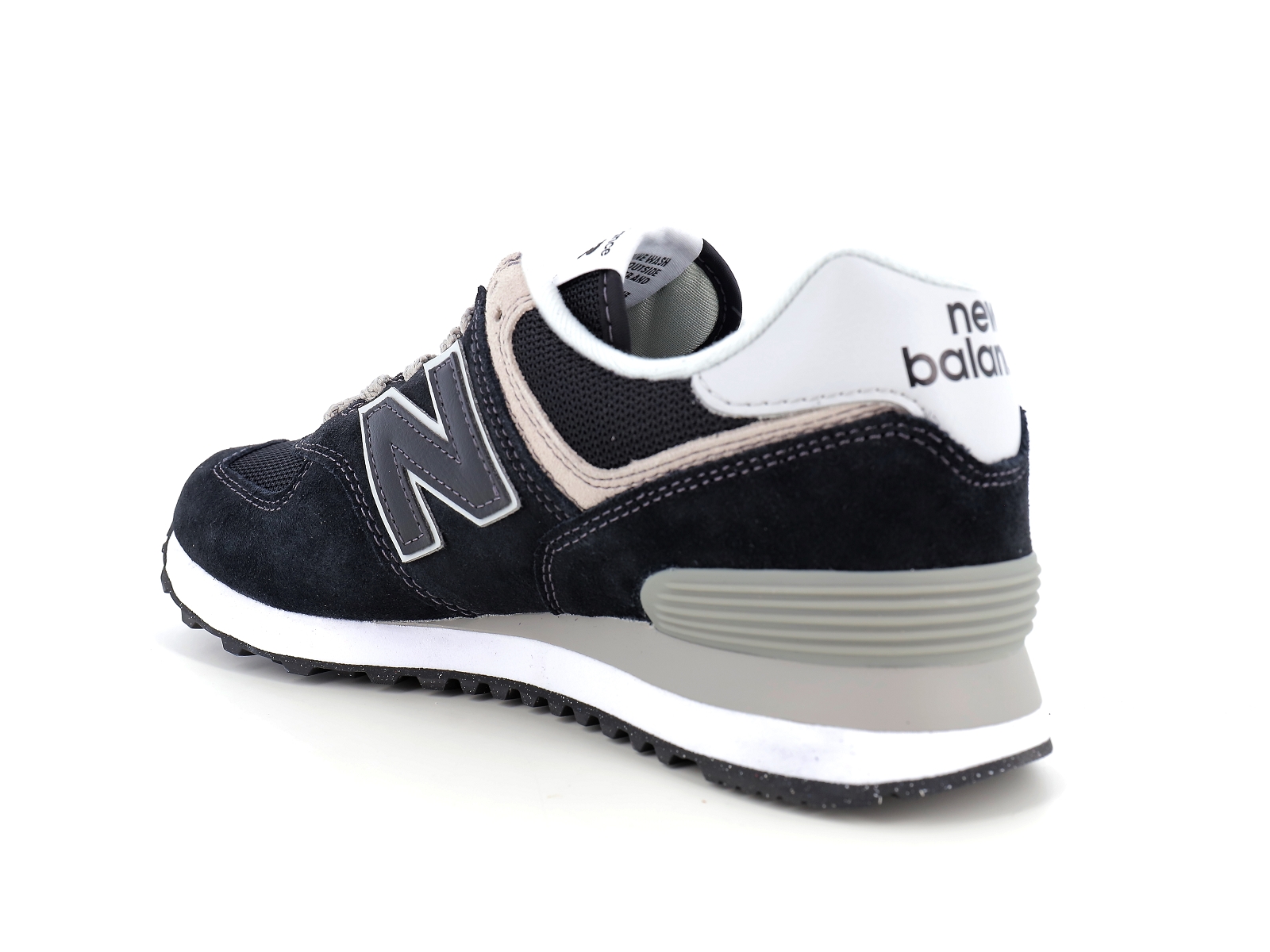 New balance a-ML574EVB Matières combinées Noir Beige