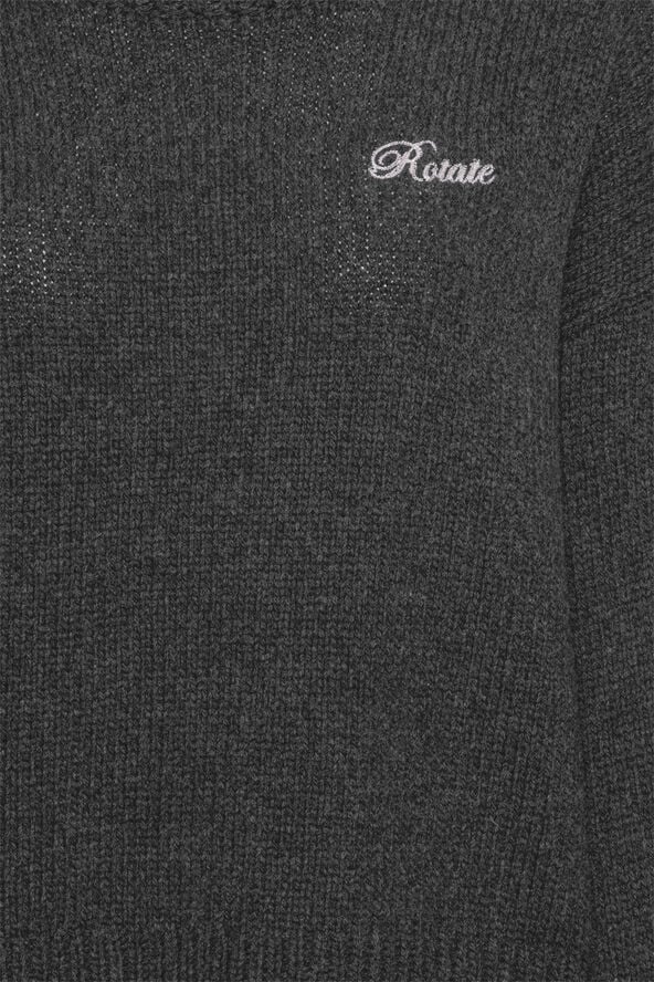 ROTATE Birger Christensen KNIT CREWNECK SWEATER Nine iron