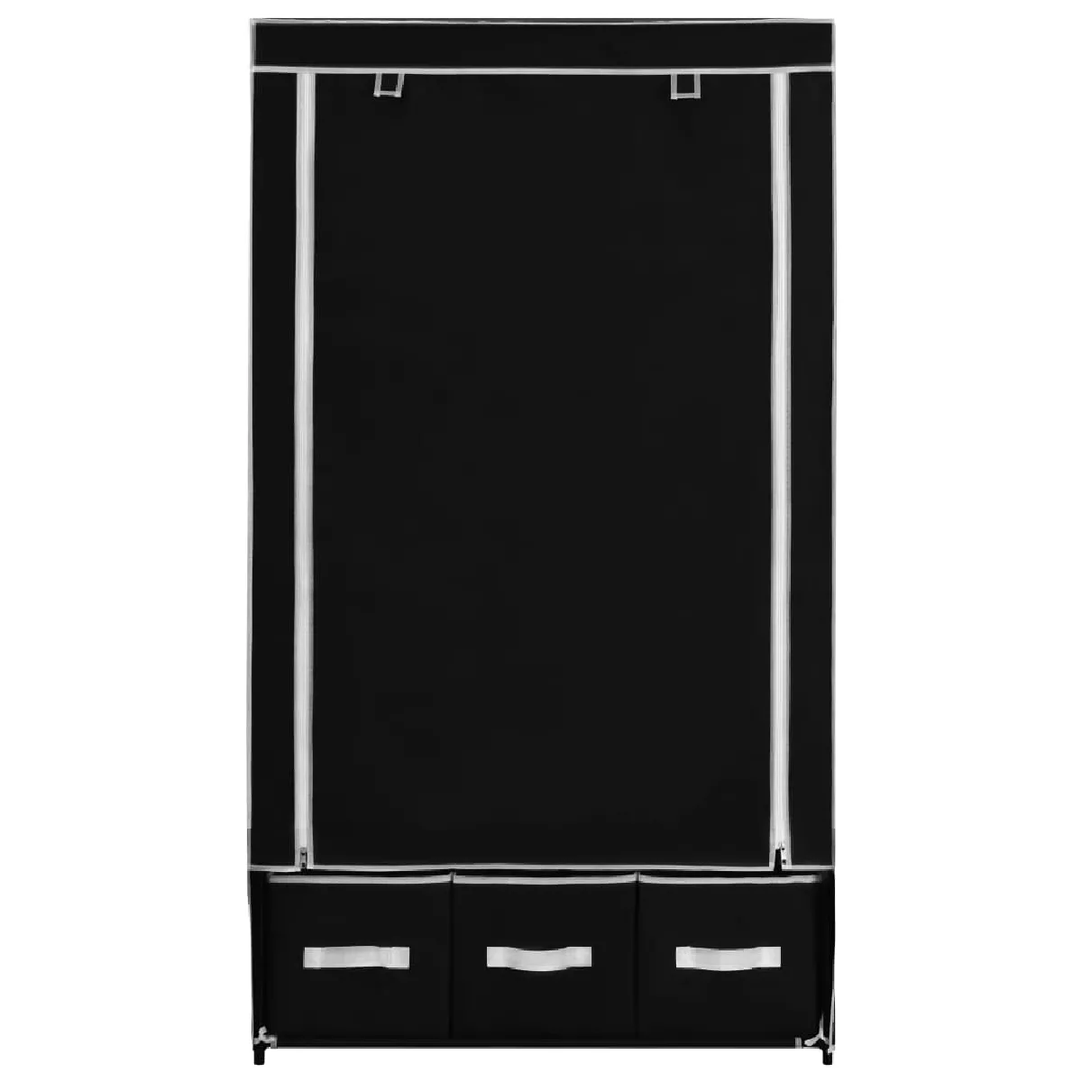 vidaXL Garde-robe Tissu - Noir