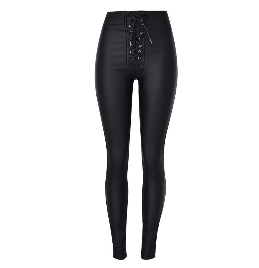 blossomgal - Kunstleren legging met vetersluiting