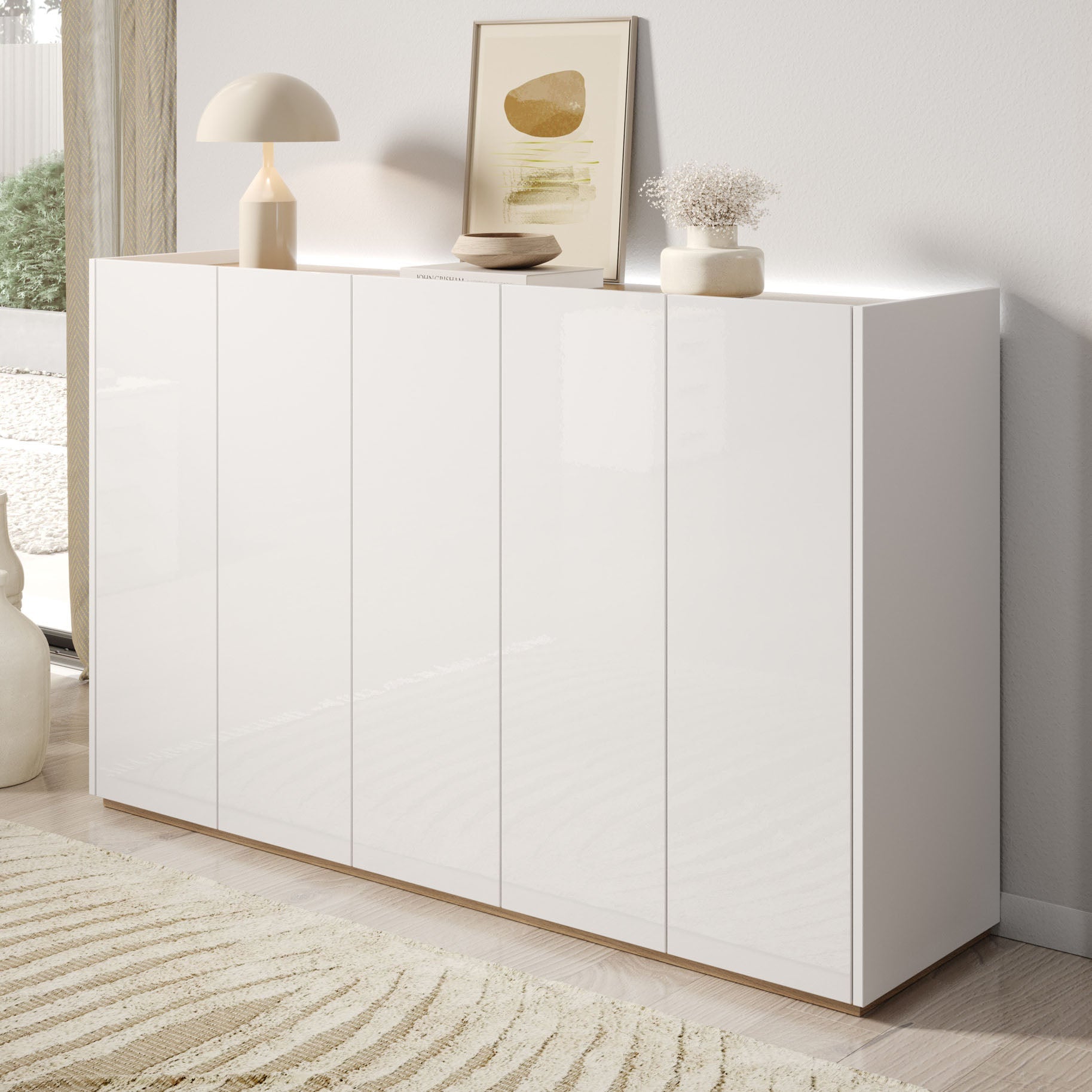 Meubella - Schoenenkast Encore - Wit - 156 cm