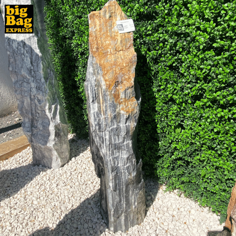 Monolithe Décoratif de Jardin en Marbre & Quartz Zebra Nat Col 89cm