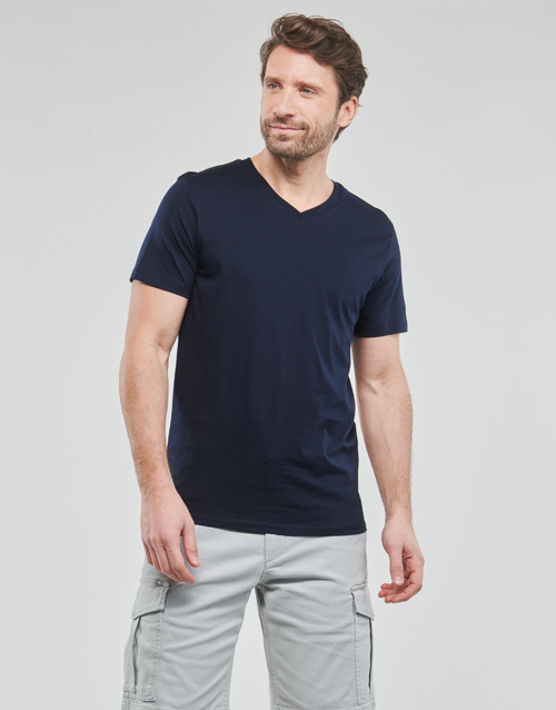 Jack & Jones - JJEORGANIC BASIC TEE SS V-NECK - Marine