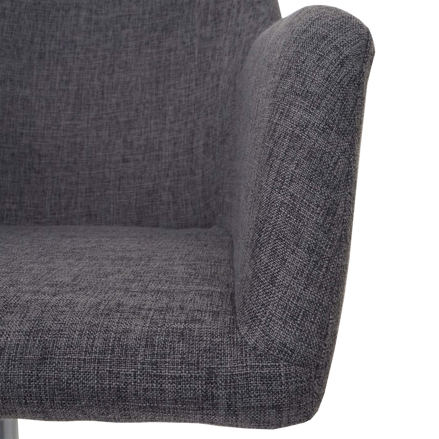 Esszimmerstuhl MCW-A74, Drehstuhl Loungesessel, höhenverstellbar ~ Textil, grau