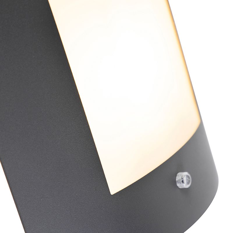 Buiten wandlamp antraciet IP44 schemersensor - Emmerald
