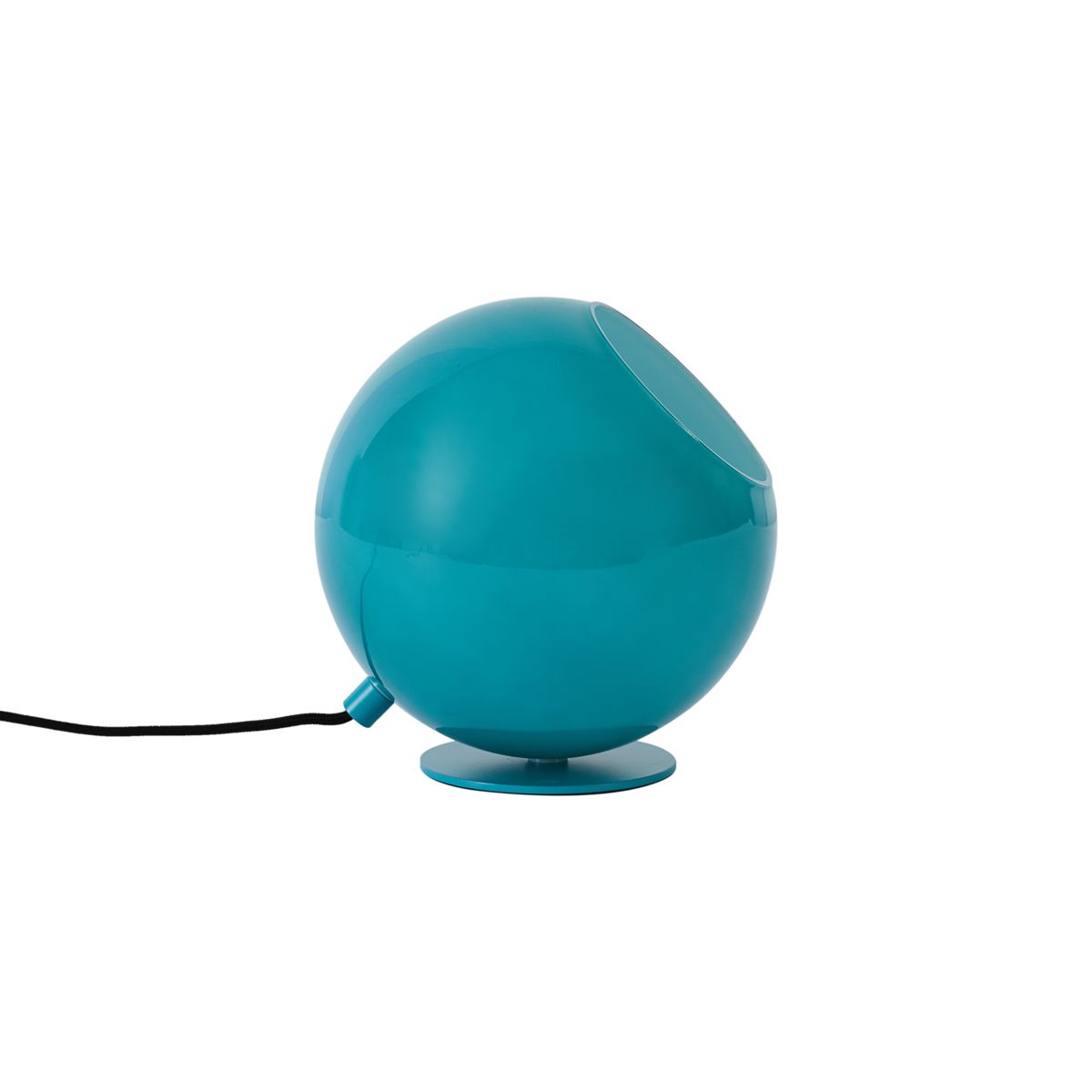 Retro tafellamp blauw met glas - Mabel