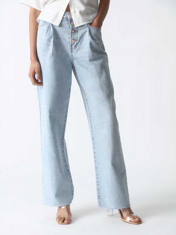 Calça jeans comprida - Azul claro