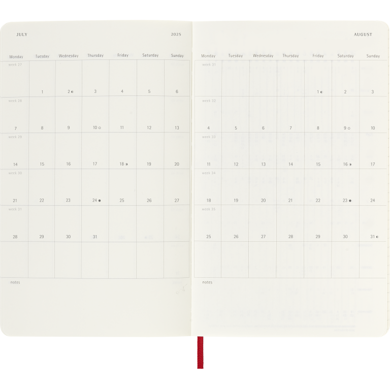 Moleskine Wochenkalender 12 Monate Weekly Notebook